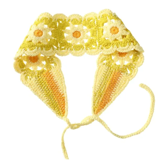 Granny Squares Head Scarf Crochet Daisies Yin Yangs Or Headbands 18 Different Styles And Colors Handmade Boho Hair Accessories Ear Warmer Scarves Always Have A Good Hair Day!