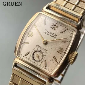 Gruen Wristwatch Antique 1950s Manual Men's Vintage