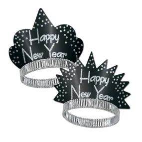 Happy New Year Black & Silver Tiara - Each