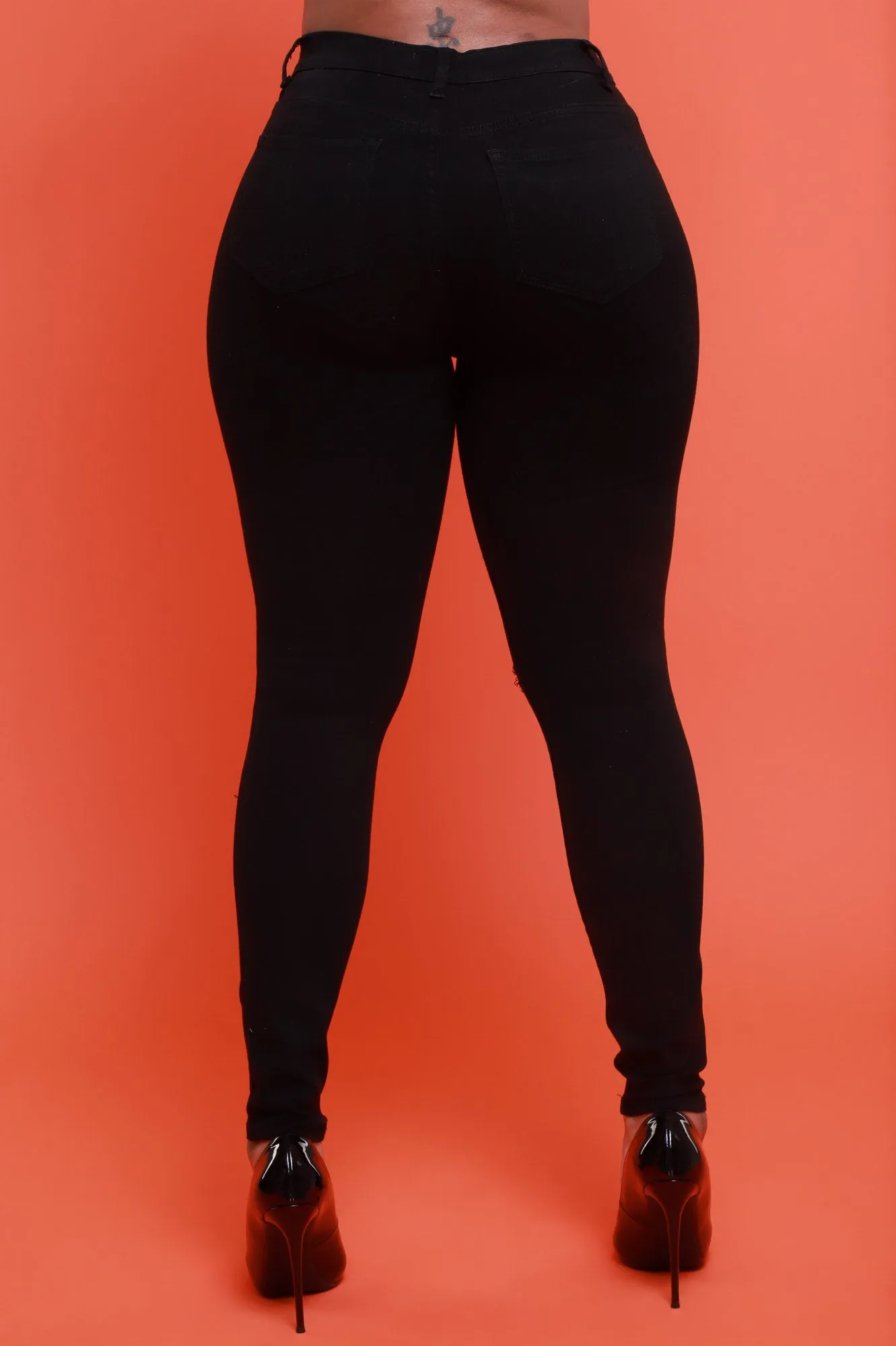 Having It High Rise Stretchy Jeans - Black