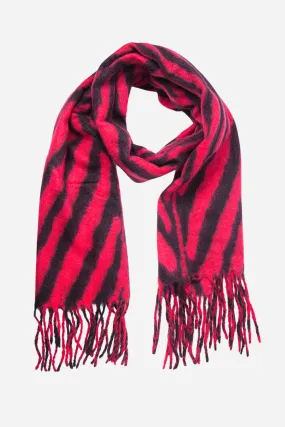 Heavyweight Scarf - Fuchsia, Tiger Stripe