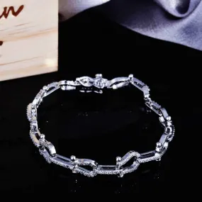 Horseshoe Diamond Stackable Buckle Bracelet