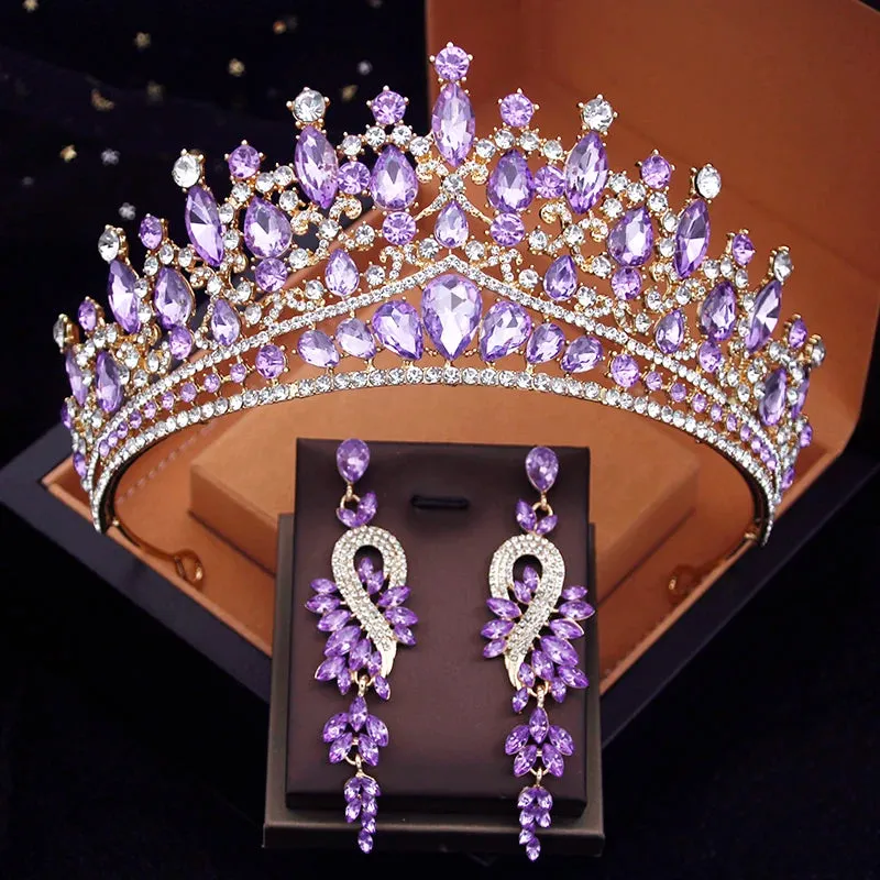 I am so Pretty Gorgeous Crystal Tiara and Earring Set