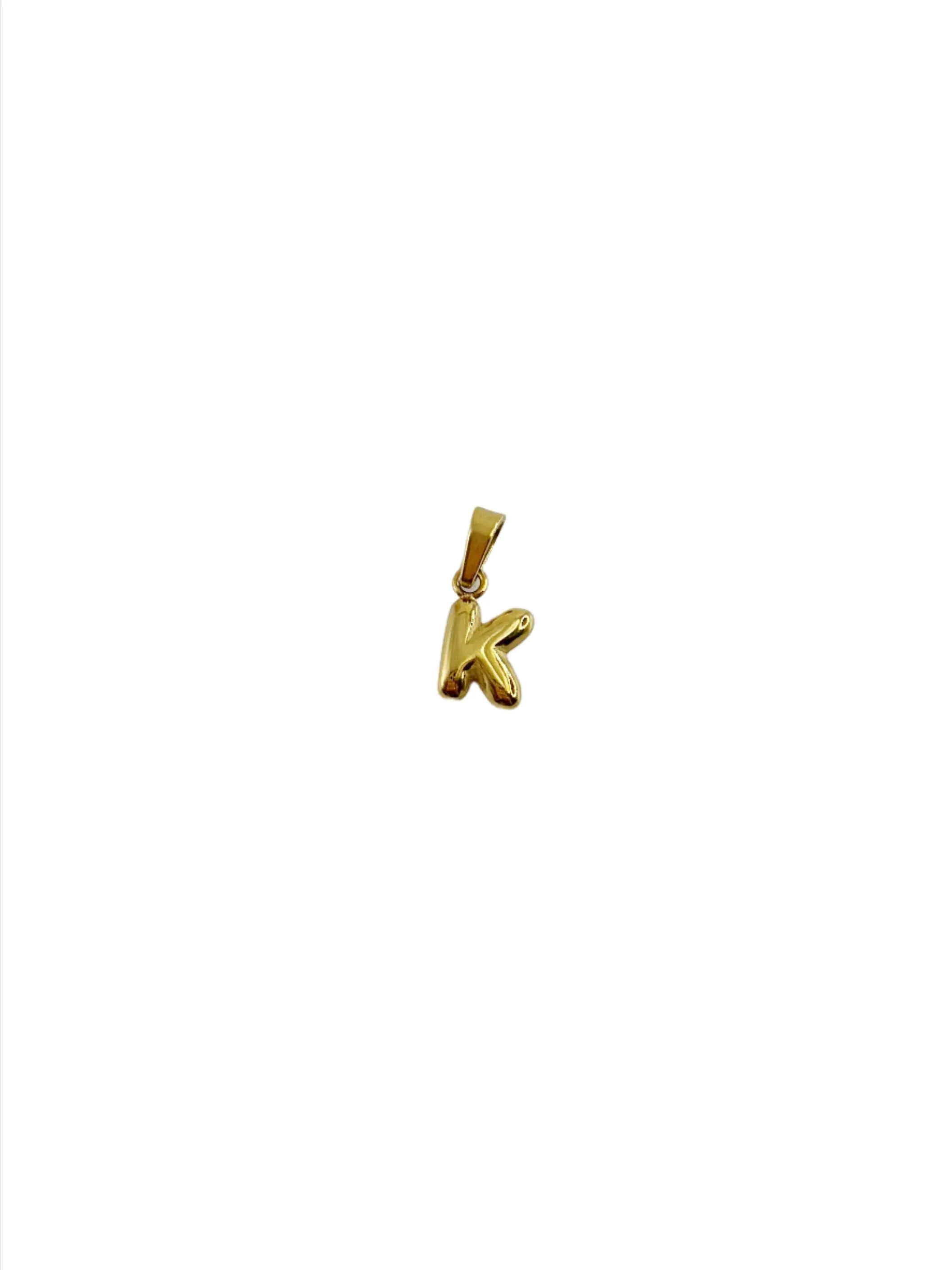 Initial Charm - Gold Bubble Letter