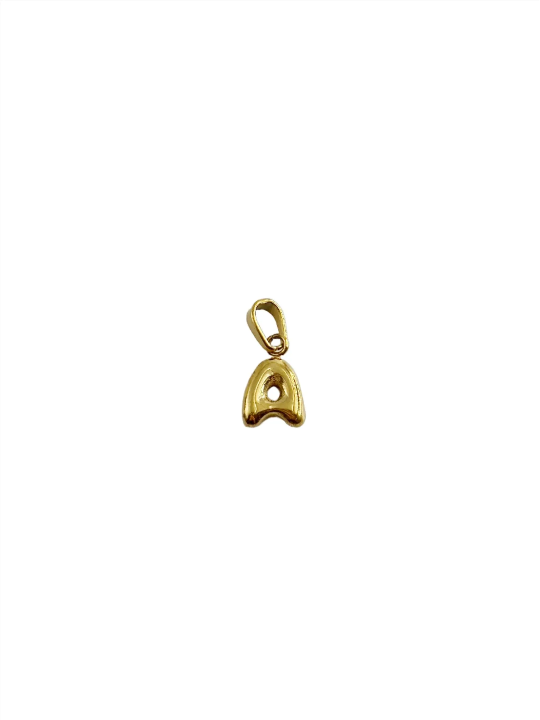 Initial Charm - Gold Bubble Letter