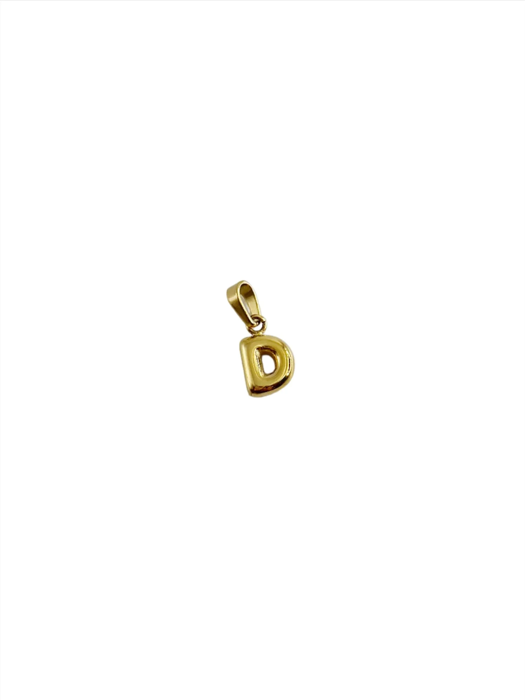 Initial Charm - Gold Bubble Letter