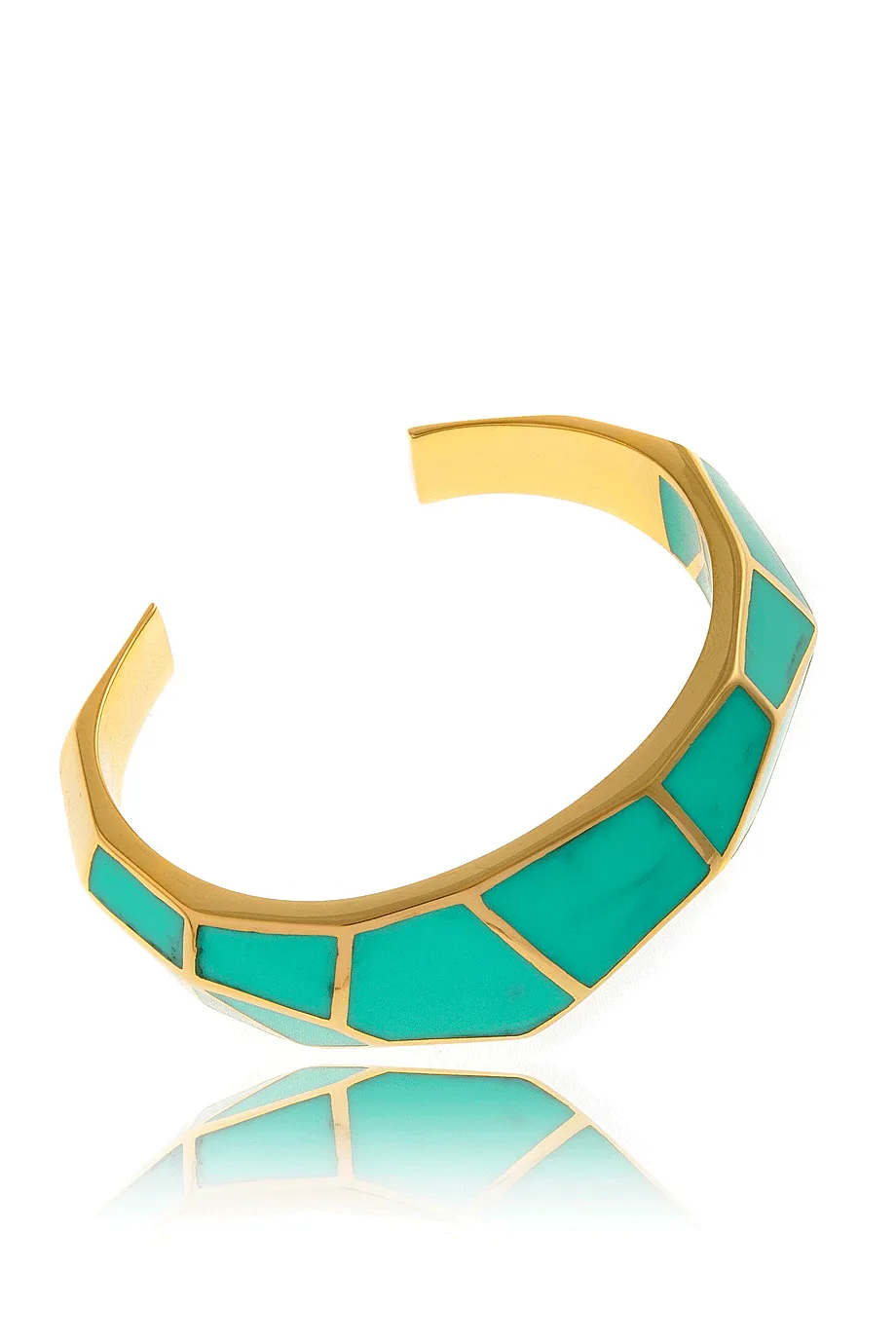 ISHARYA LOUVRE Turquoise Resin Cuff Bracelet