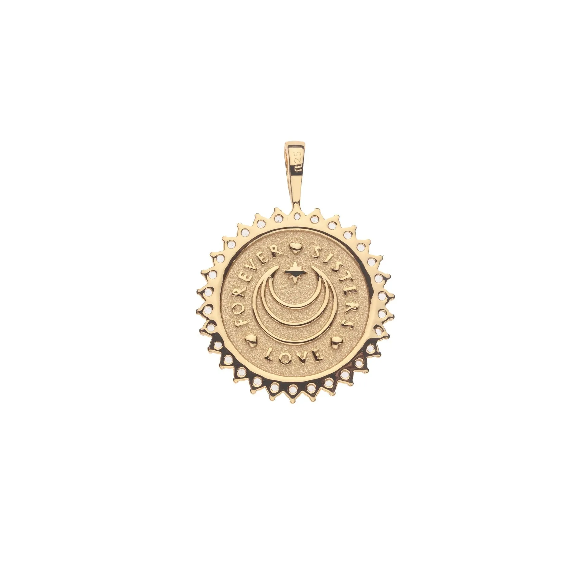 Jane Win SISTERS Forever Petite Embellished Coin Pendant Necklace