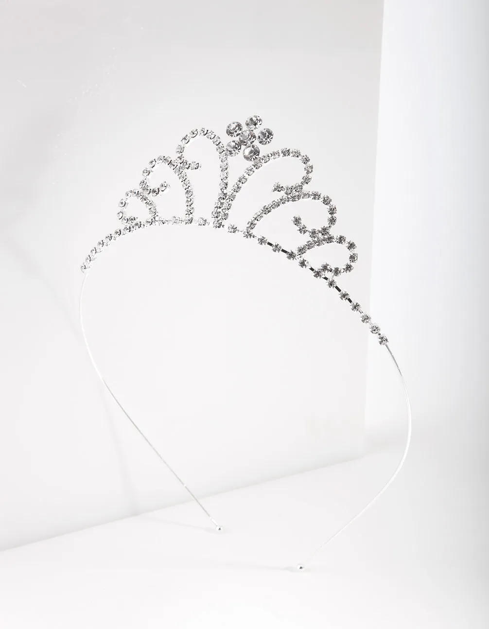 Kids Silver Pretty Tiara Headband