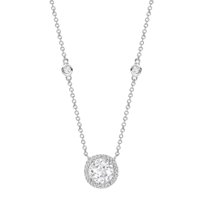 Kiki McDonough Grace White Topaz and Diamond Necklace