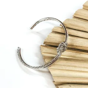 Knot Cuff Bracelet in Silver