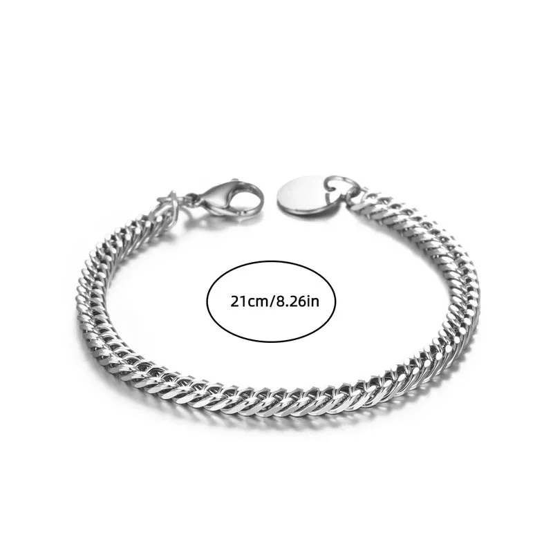 Korean Round Pendent Titanium Steel Bracelet Necklace Wholesale