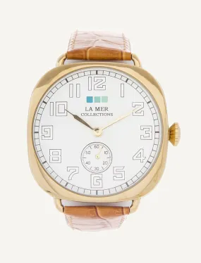 La Mer Tan- Gold Vintage Oversize Watch