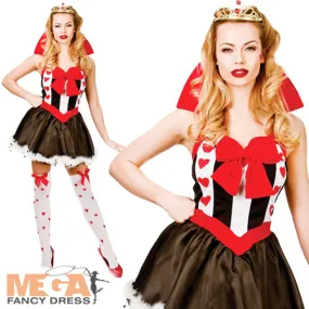 Ladies Queen Of Hearts Wonderland Fairy Tale Costume