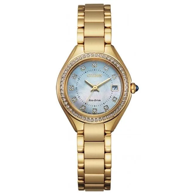 Ladies Stainless Steel Dress Analogue Gold Tone Watch EW2552-50D