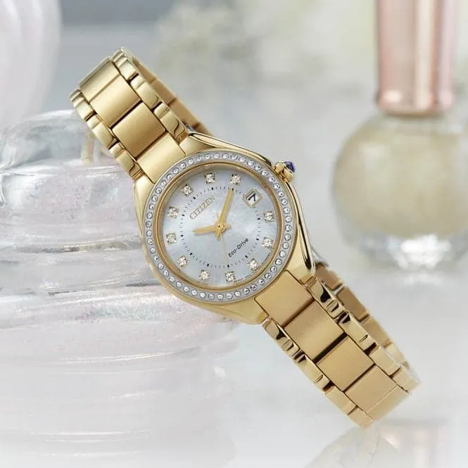 Ladies Stainless Steel Dress Analogue Gold Tone Watch EW2552-50D