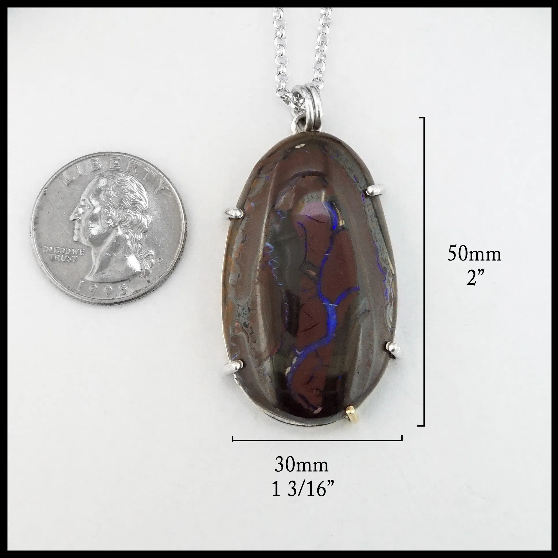 Large Boulder Opal Pendant