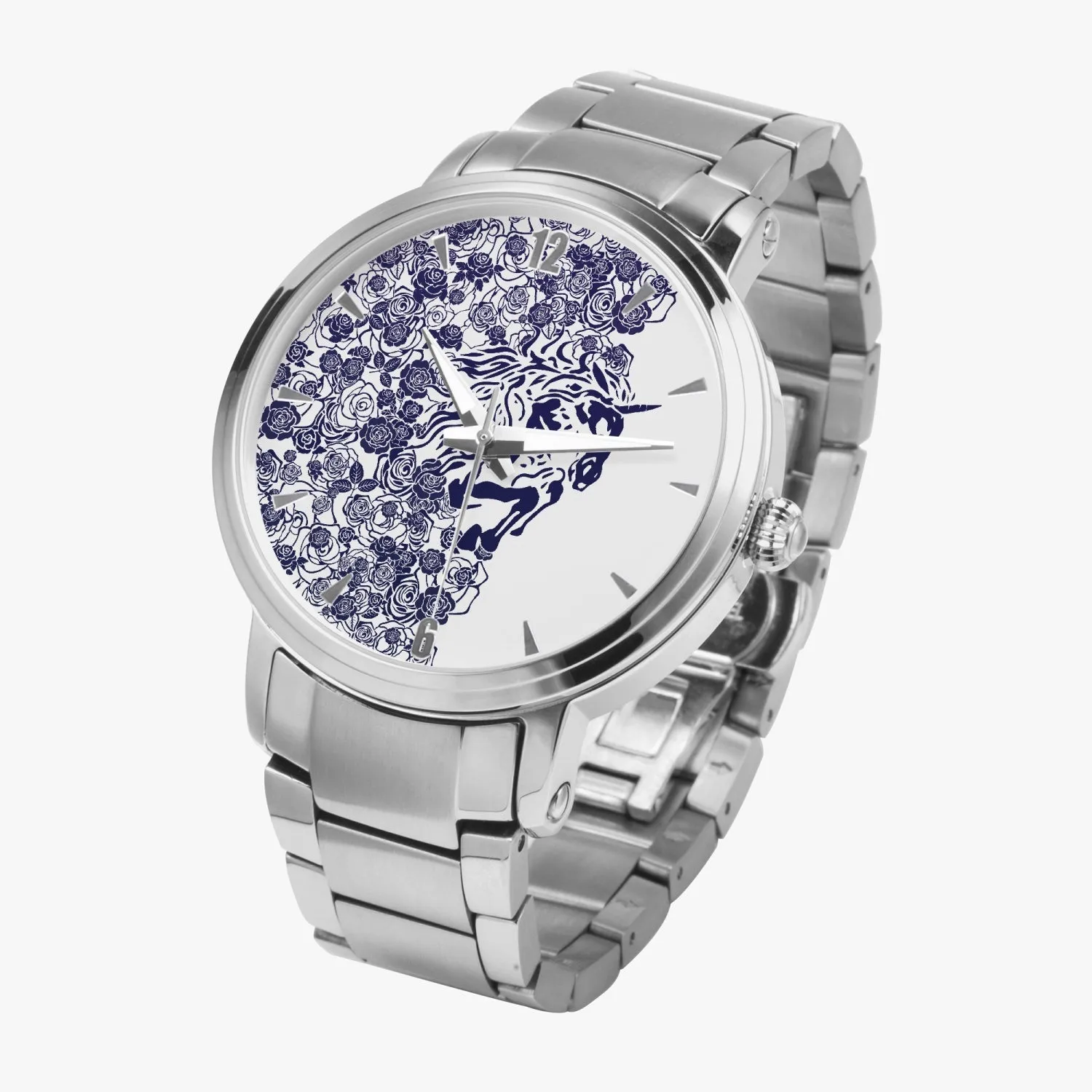 Lee EXCELLENT Stainless Steel Strap Automatic Watch [Mens] - Cobalt Roses