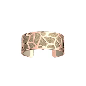 LES GEORGETTES BY ALTESSE Girafe Bracelet 25mm, Rose Gold Finishing - Cream / Gold Glitter