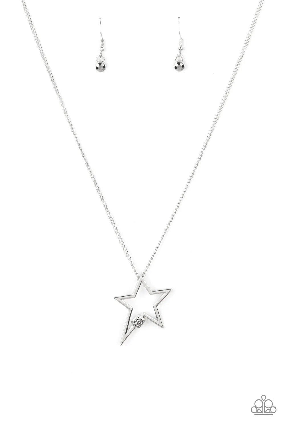 Light Up The Sky - Silver Necklace - Paparazzi Accessories