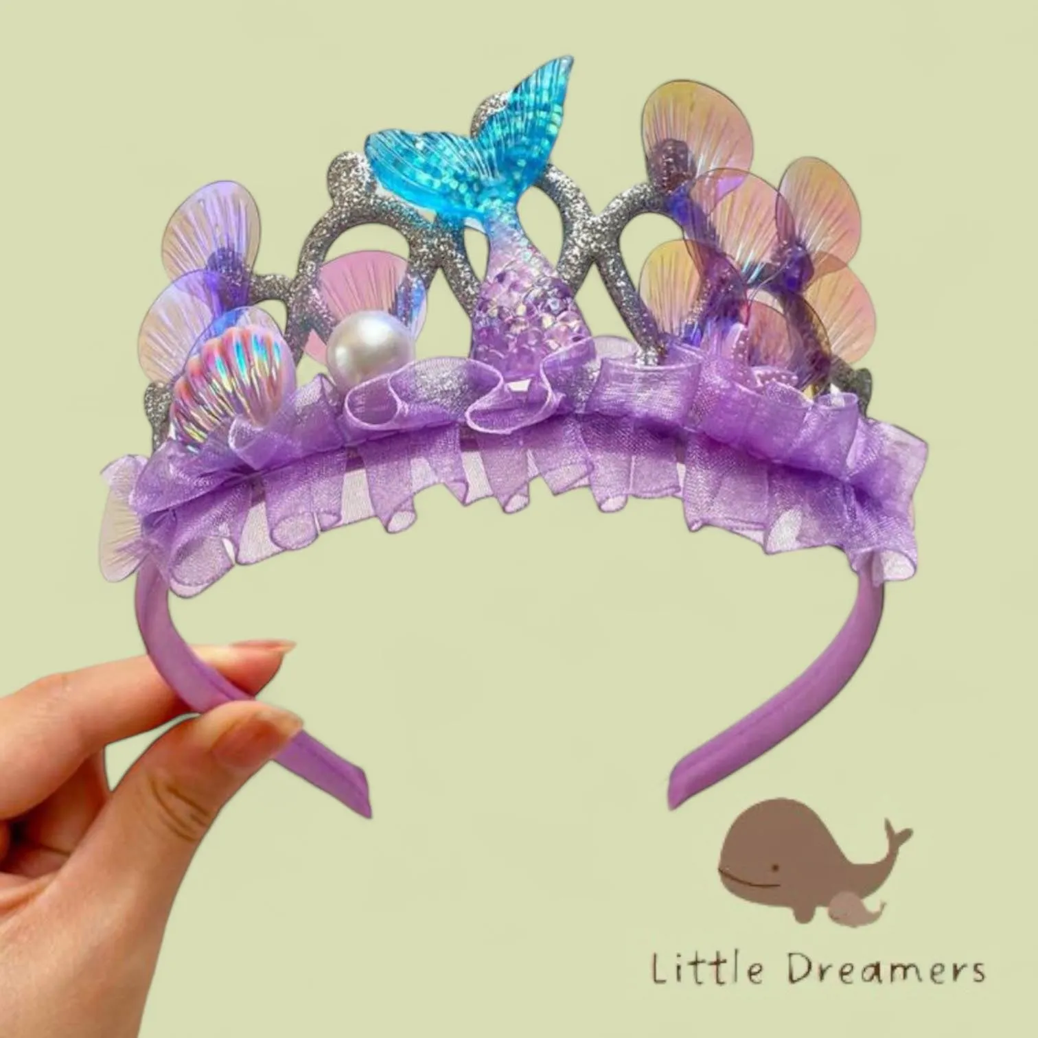 LITTLE DREAMER Under the Sea Tiara Cute Decorated Headband Hair Accessories for Girls