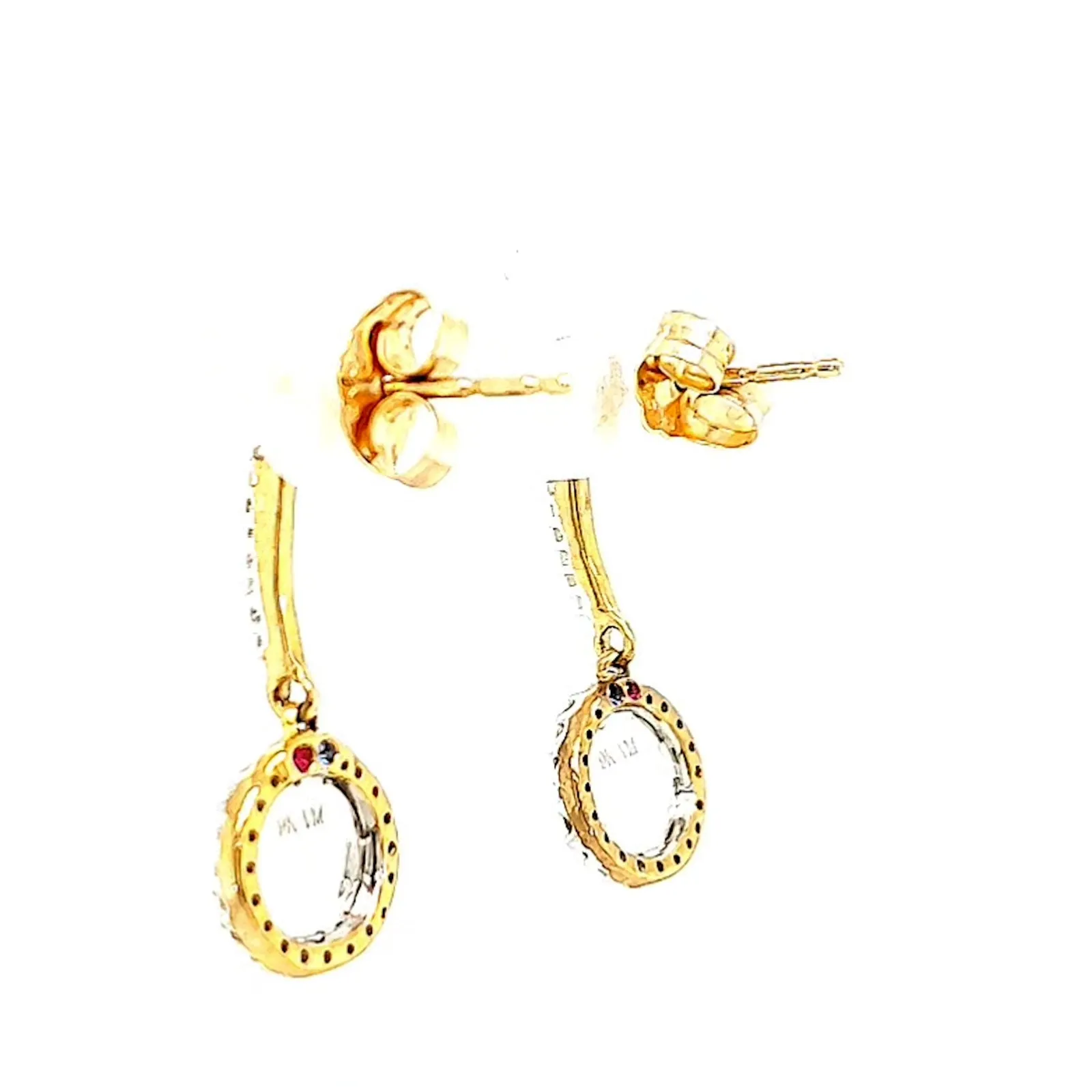 London 9ct Yellow Gold Round Brilliant Cut with 0.34 CARAT tw of Diamonds Drop Earrings