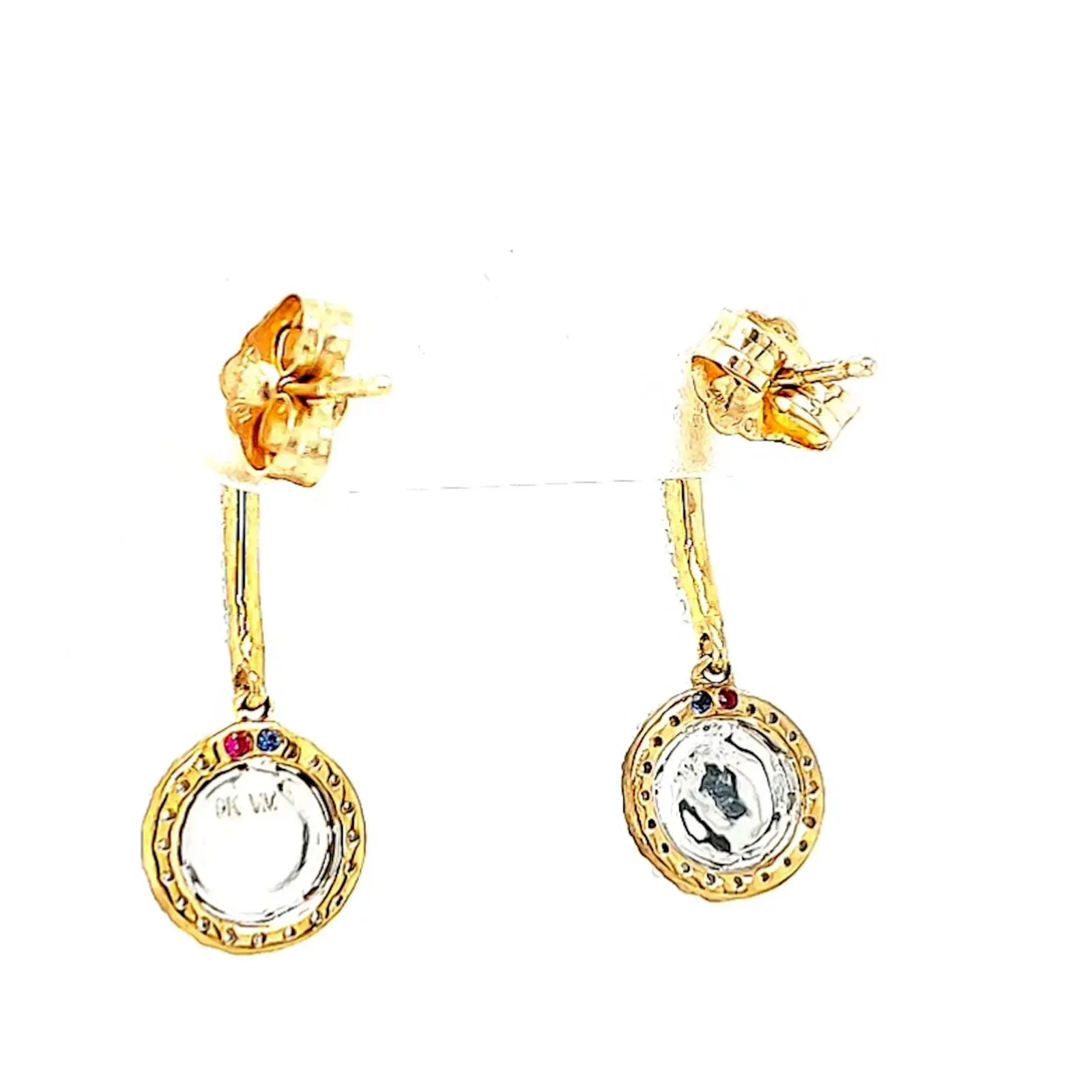 London 9ct Yellow Gold Round Brilliant Cut with 0.34 CARAT tw of Diamonds Drop Earrings