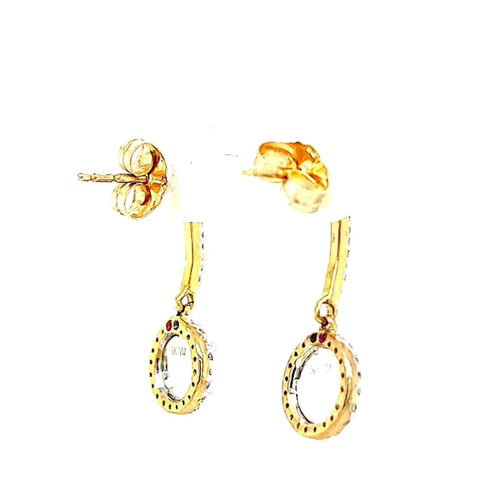 London 9ct Yellow Gold Round Brilliant Cut with 0.34 CARAT tw of Diamonds Drop Earrings