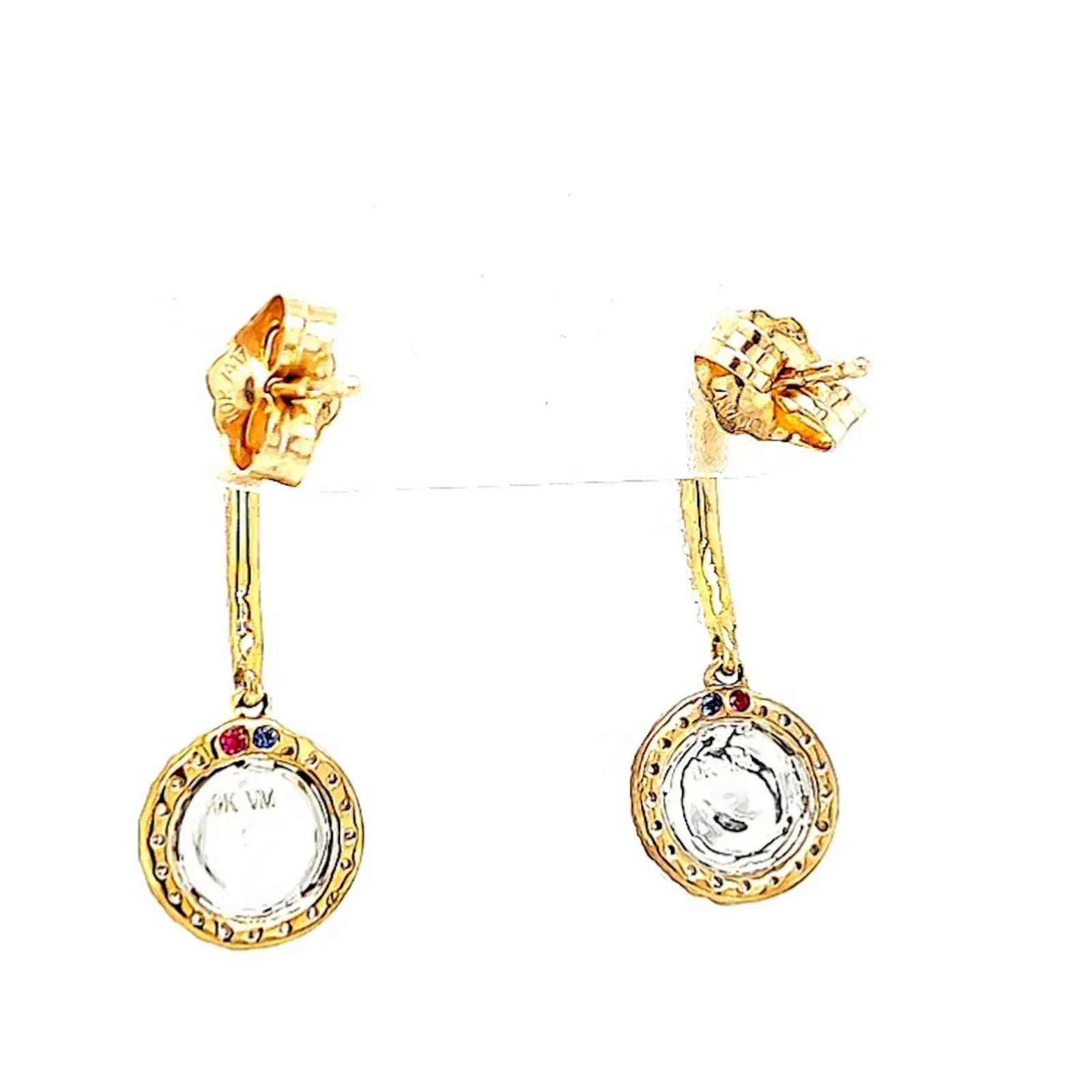 London 9ct Yellow Gold Round Brilliant Cut with 0.34 CARAT tw of Diamonds Drop Earrings