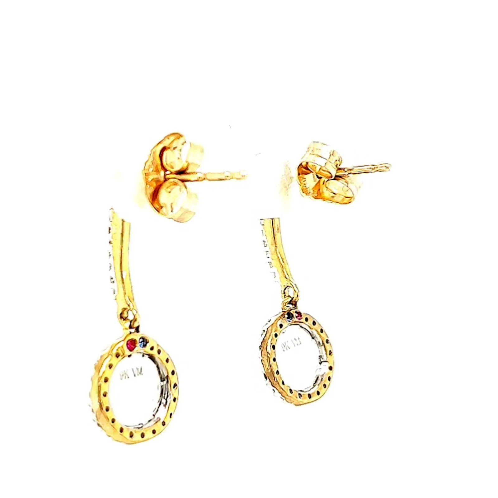 London 9ct Yellow Gold Round Brilliant Cut with 0.34 CARAT tw of Diamonds Drop Earrings