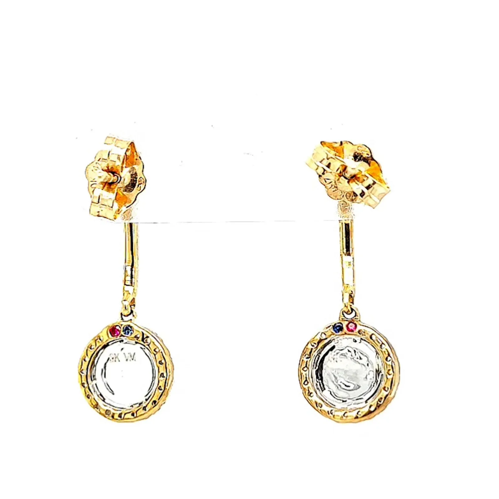 London 9ct Yellow Gold Round Brilliant Cut with 0.34 CARAT tw of Diamonds Drop Earrings