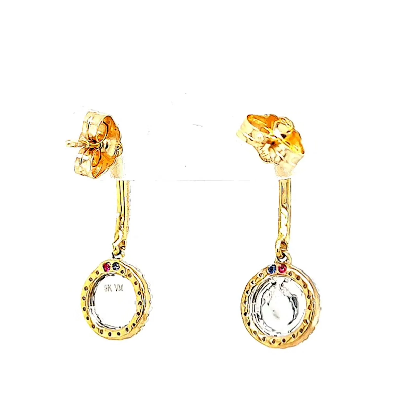 London 9ct Yellow Gold Round Brilliant Cut with 0.34 CARAT tw of Diamonds Drop Earrings