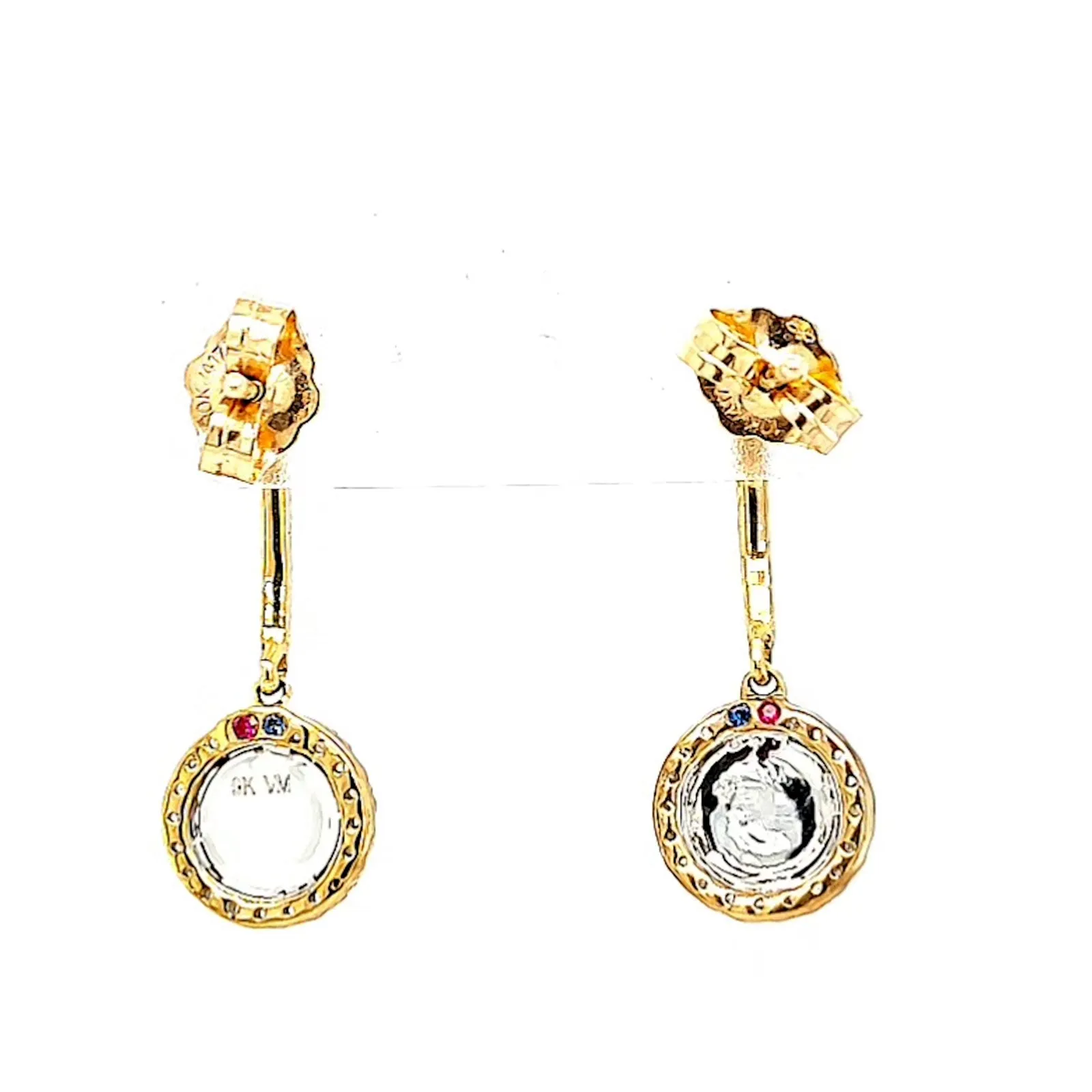 London 9ct Yellow Gold Round Brilliant Cut with 0.34 CARAT tw of Diamonds Drop Earrings