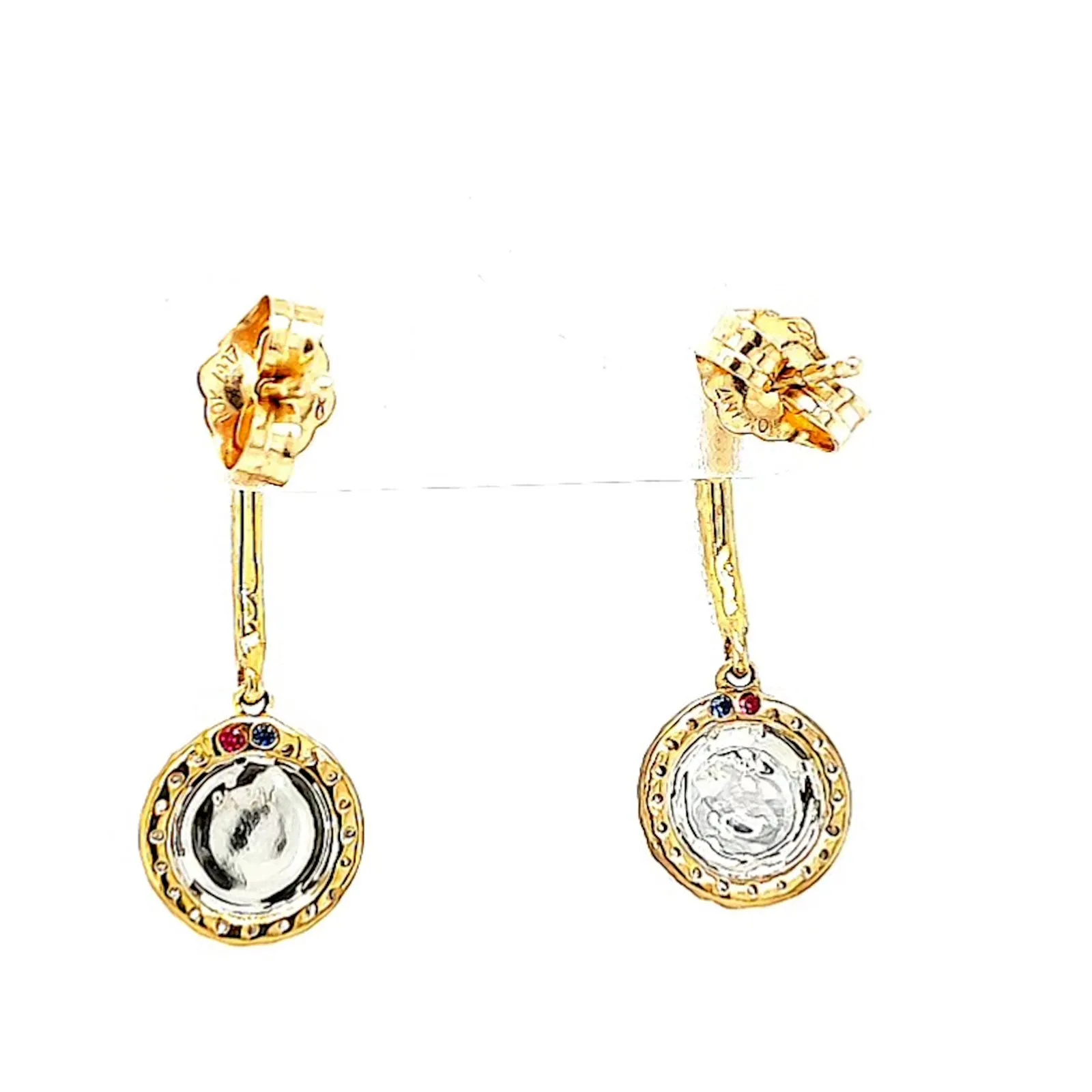 London 9ct Yellow Gold Round Brilliant Cut with 0.34 CARAT tw of Diamonds Drop Earrings