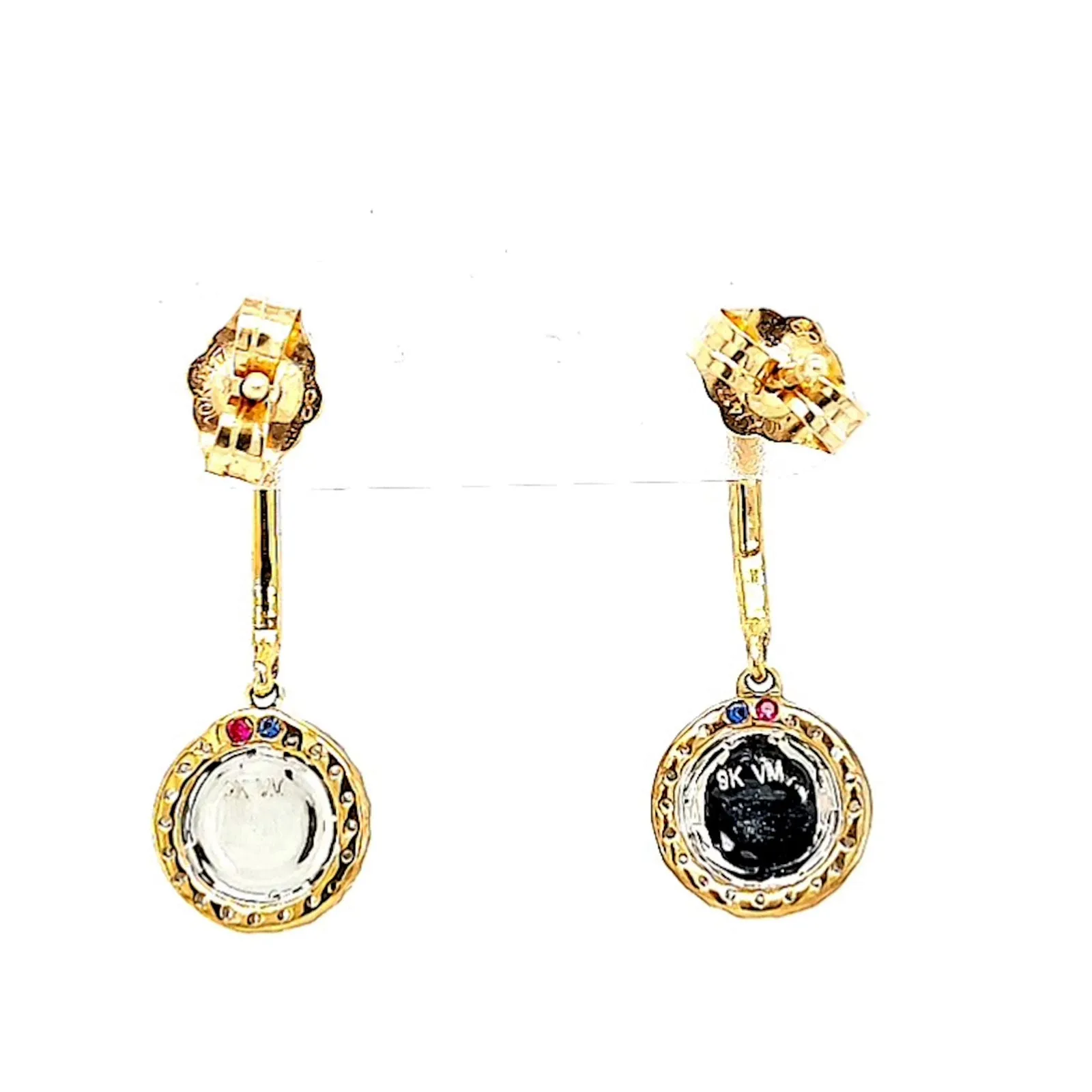 London 9ct Yellow Gold Round Brilliant Cut with 0.34 CARAT tw of Diamonds Drop Earrings