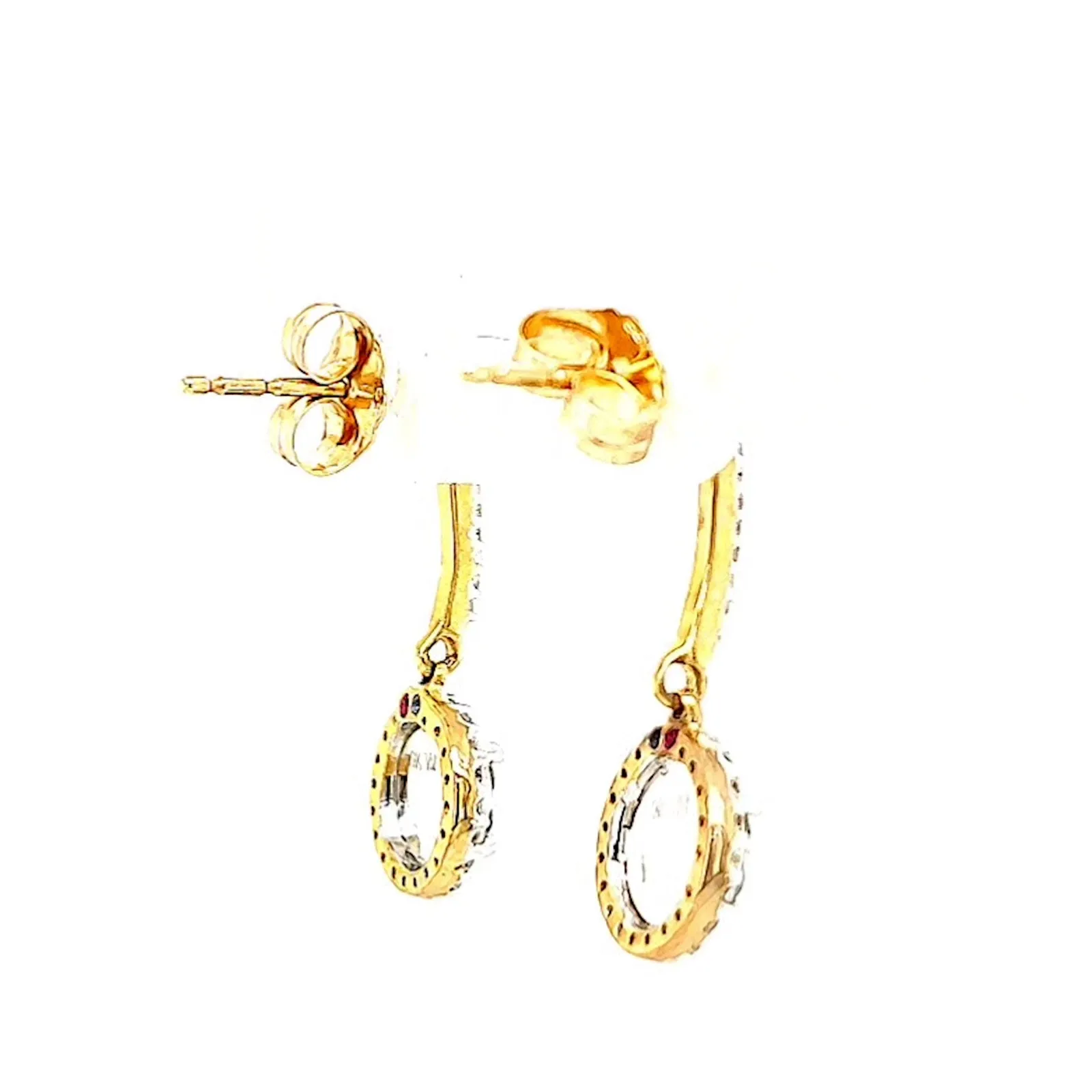 London 9ct Yellow Gold Round Brilliant Cut with 0.34 CARAT tw of Diamonds Drop Earrings