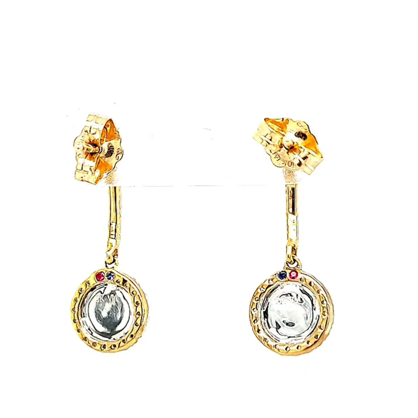 London 9ct Yellow Gold Round Brilliant Cut with 0.34 CARAT tw of Diamonds Drop Earrings