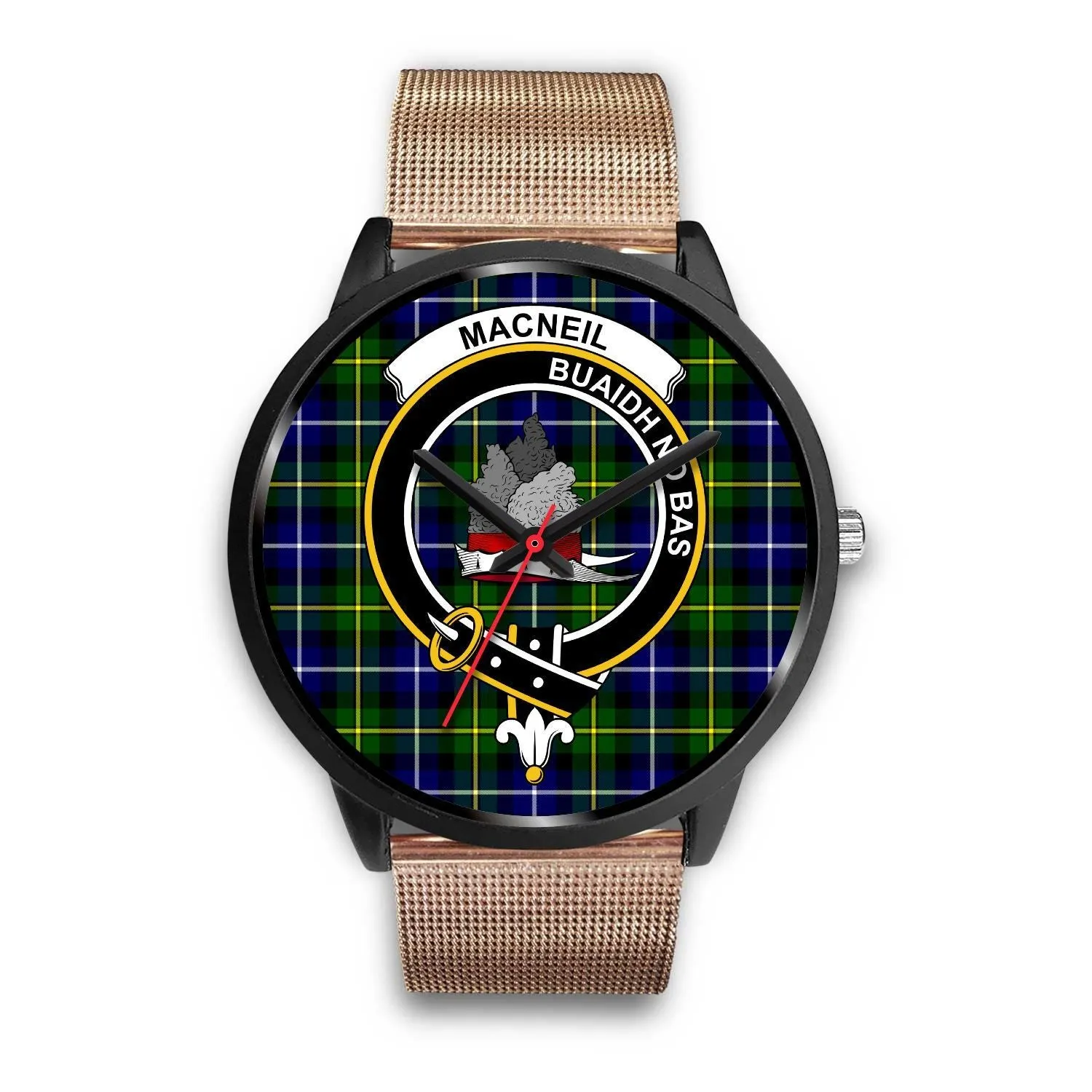 MacNeil Of Barra Clan Badge Tartan Black Watch