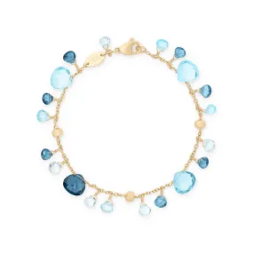 Marco Bicego 18K Yellow Gold Paradise Mixed Blue Topaz Bracelet