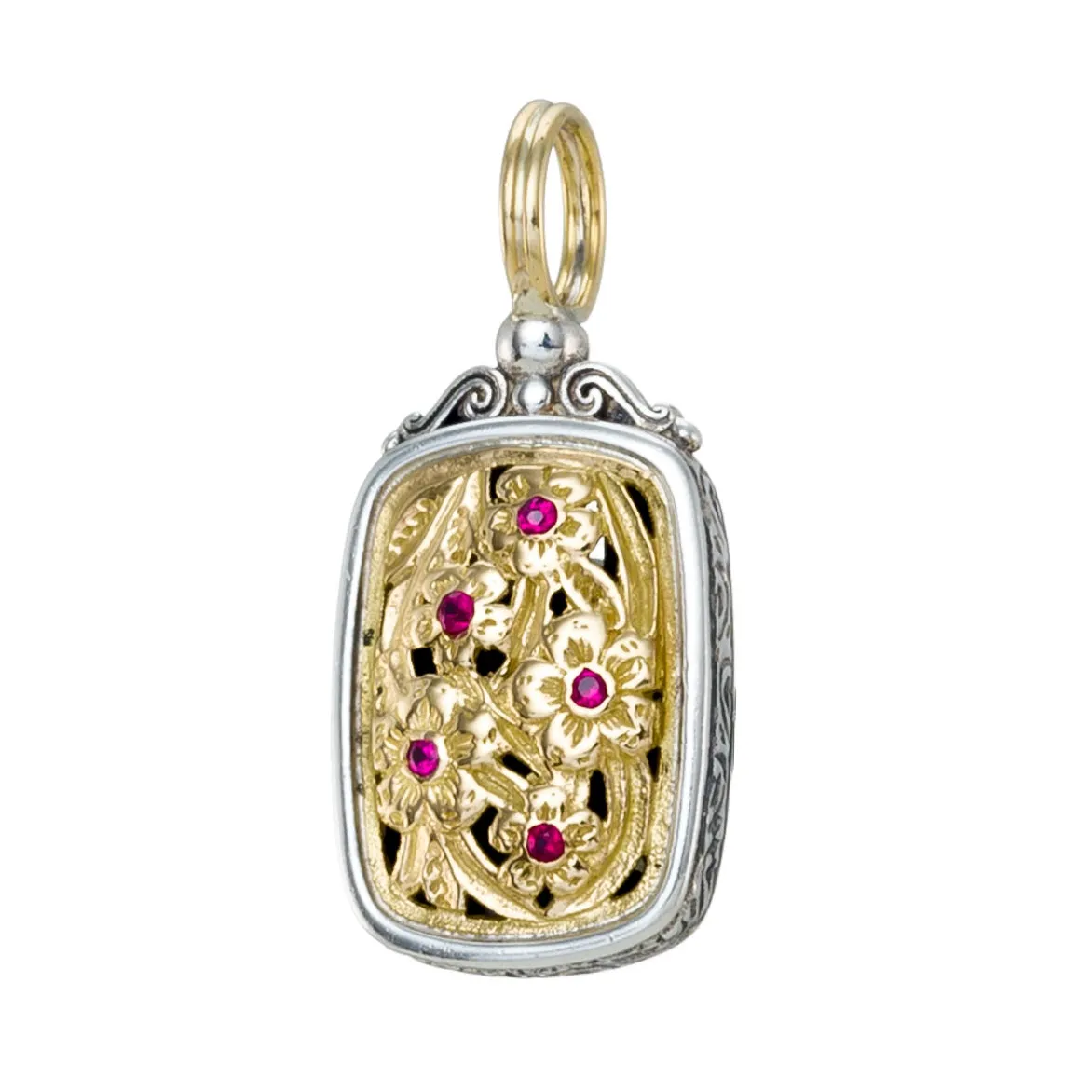 Meadow Shadows Ruby Tablet Pendant