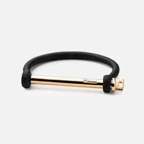 Miansai Noir Screw Cuff with Rose Gold Bar