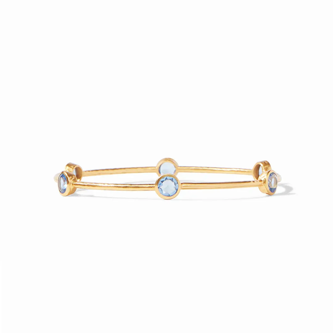 Milano Gold Dangle Bracelet Blue - Large