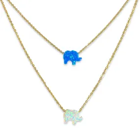 Mini Opaline Elephant Necklace