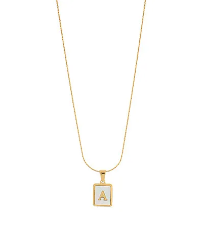 MOP Initial Necklace