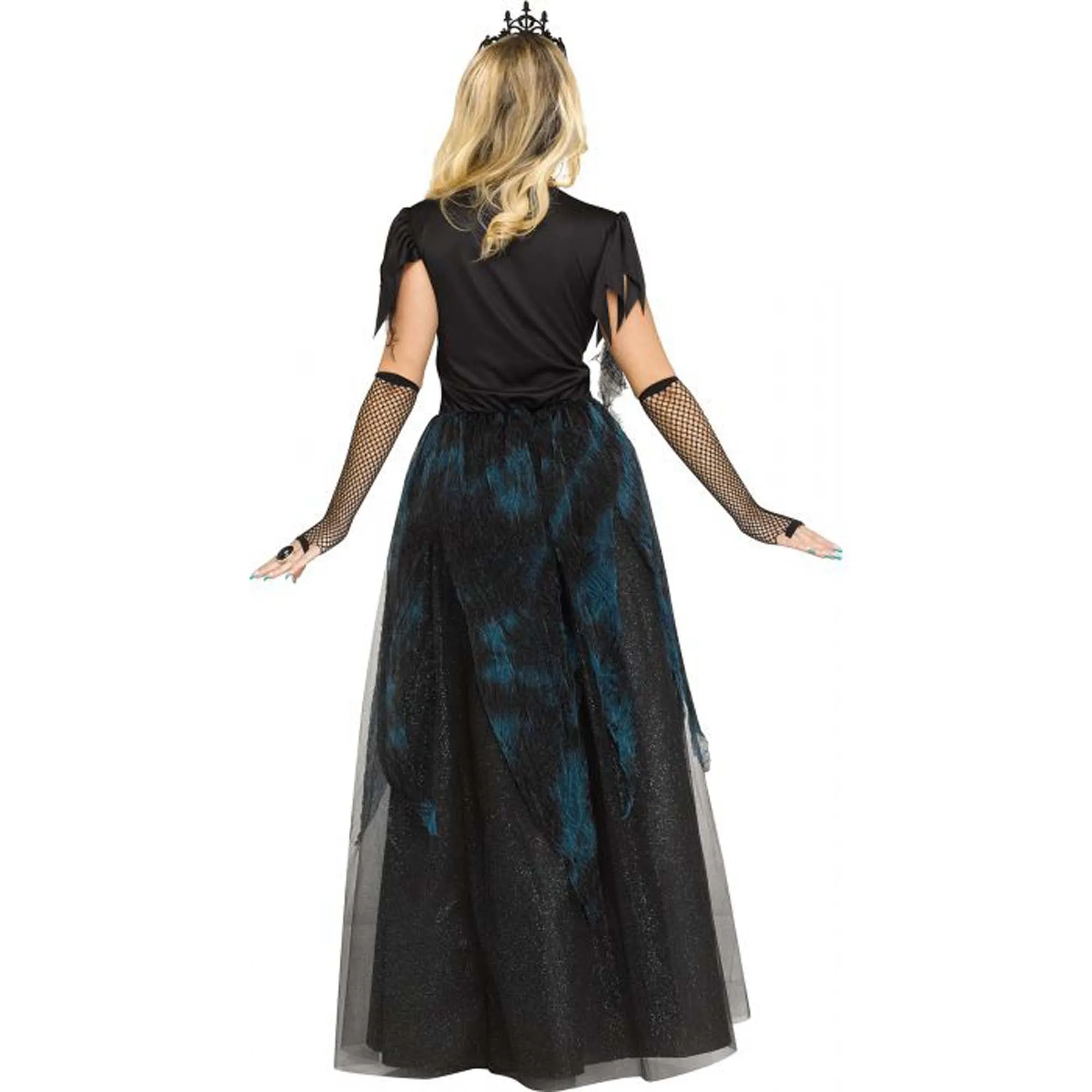 Mystical Mermaid Costume for Adults, Black and Blue Gown