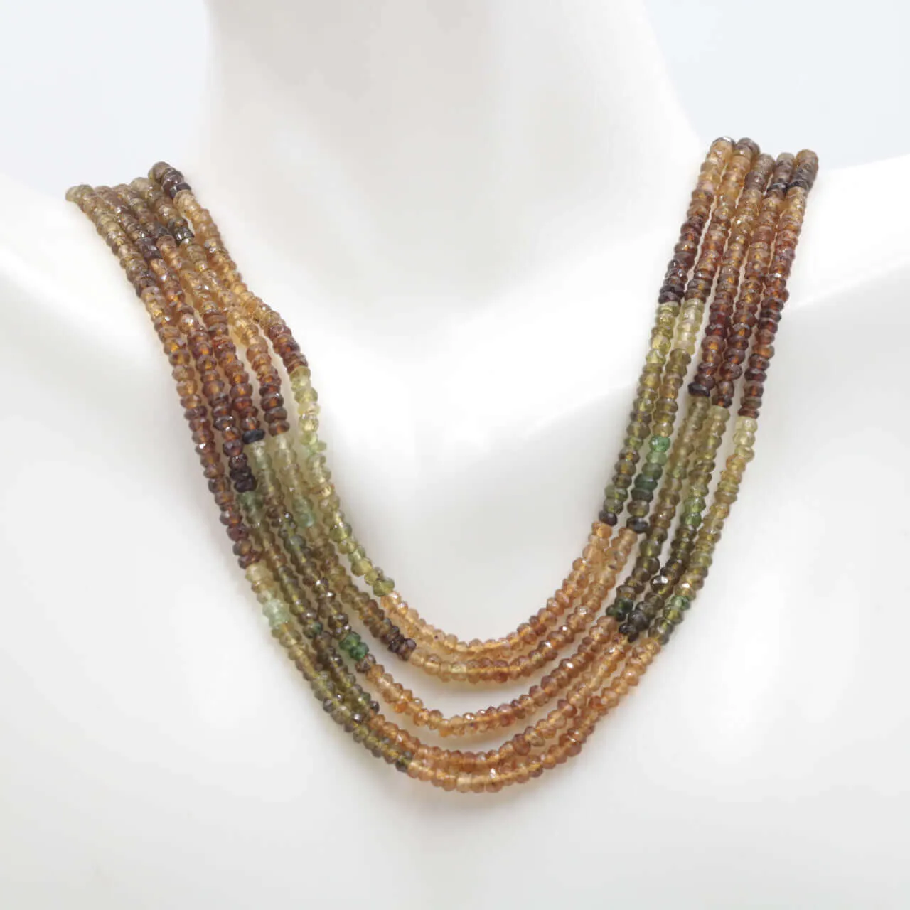 Natural Multi-color Tourmaline gemstone Necklace 16-22 Inches Adjustable Jewelry Tourmaline Stone Tourmaline Beads SKU: 6142601, 6142601-1