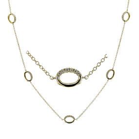 Necklace in 18k Gold with Diamonds