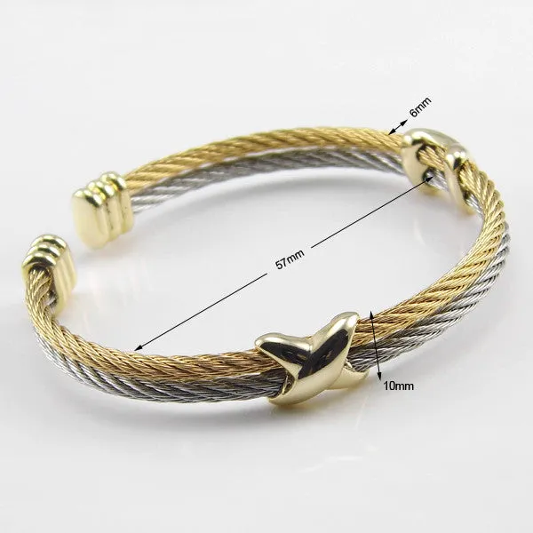 New High Quality Fashion Jewelry Infinite Brand Bracelets Bangles Titanium Steel Brand Gold Bracelets For Women