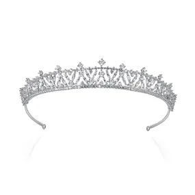 New Simple Cubic Zirconia Wedding Tiaras for Bridal,Women Hair Jewelry