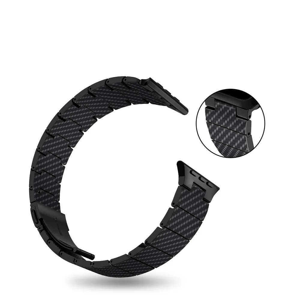 Oatsbasf Adjustable Lightweight Carbon Fiber Watch Band Replacement Strap for Apple Watch